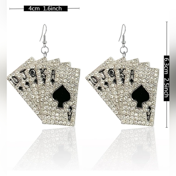 Gold Playing Card Jewelry Set - Picture 5 of 14